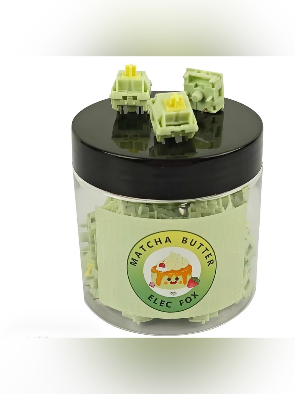 HMX Elecfox Matcha Butter Mechanical Switches - Light Green/Yellow Inky75 36 pcs
